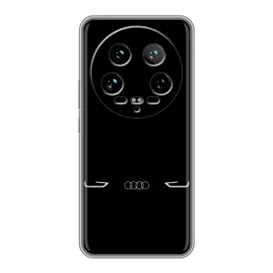 Силиконовый бампер с картинкой машины на Xiaomi 14 Ultra (Силует Audi)