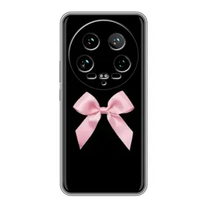 Чехол банты для Xiaomi 14 Ultra (Бант на черном)