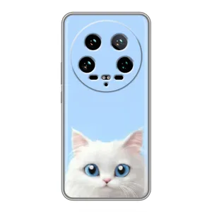 Чехол на тематику: Коты для Xiaomi 14 Ultra (Белый кот)