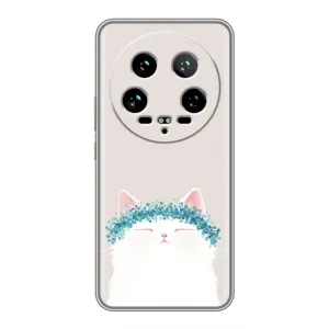 Чехол на тематику: Коты для Xiaomi 14 Ultra (Белый котик)