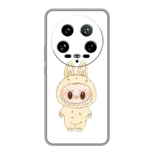 Чехол с принтом Лабубу для Xiaomi 14 Ultra (Бежевый Лабубу)
