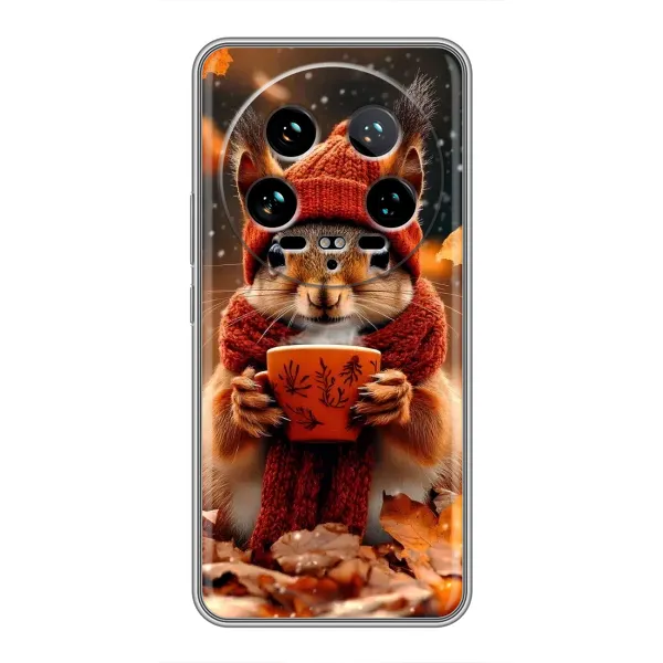 Чехол с рисунком «Белка с кофе» для Xiaomi 14 Ultra Чехол с рисунком «Белка с кофе» для Xiaomi 14 Ultra
