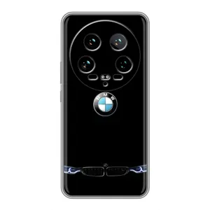 Силиконовый бампер с картинкой машины на Xiaomi 14 Ultra (Черный BMW)