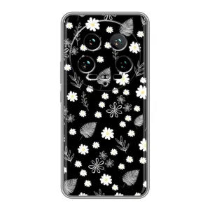 Чохли з тематикою "КВІТИ" на Xiaomi 14 Ultra (цвітіння на чорному)