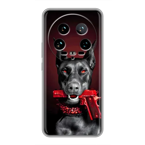 Чехол с рисунком «Доберман злой» для Xiaomi 14 Ultra Чехол с рисунком «Доберман злой» для Xiaomi 14 Ultra