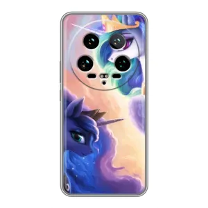 Чехол Unicorn на Xiaomi 14 Ultra (Единорожки на тучках)