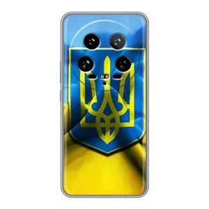 Чохол з картинкою (Патріотичний ГЕРБ) на Xiaomi 14 Ultra (Герб і Прапор України)