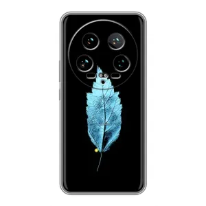 Чохол з картинками на чорному фоні для Xiaomi 14 Ultra (Листя)