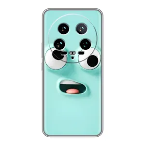 Силиконовые Чехлы (смешные стикеры) для Xiaomi 14 Ultra (Забавное мятное лицо)