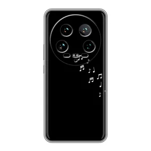 Чохол з картинками на чорному фоні для Xiaomi 14 Ultra (Ноти)