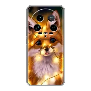 Чехол с Лисичкой для Xiaomi 14 Ultra (Новогодний лисенок)