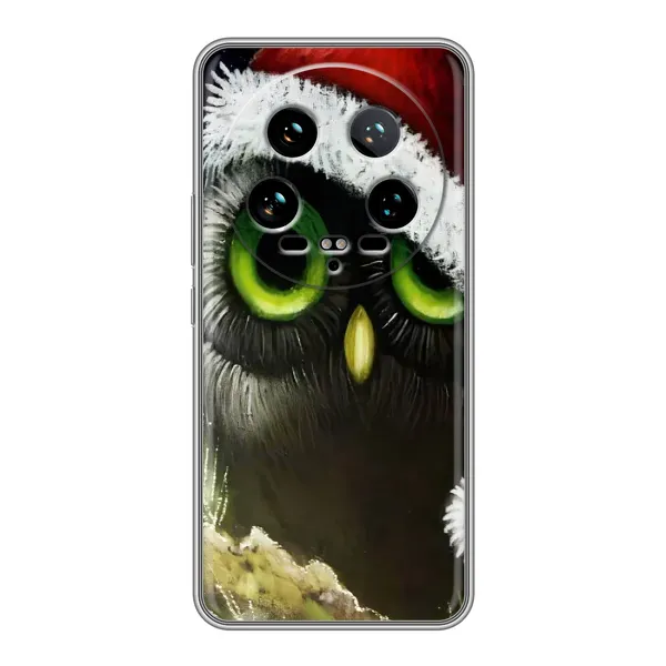 Чехол с рисунком «Новогодняя Сова» для Xiaomi 14 Ultra Чехол с рисунком «Новогодняя Сова» для Xiaomi 14 Ultra