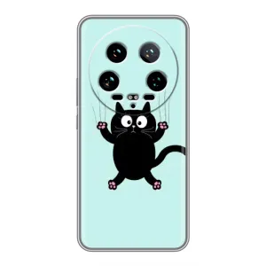 Силиконовый чехол с котиком для Xiaomi 14 Ultra (Падающий кот)