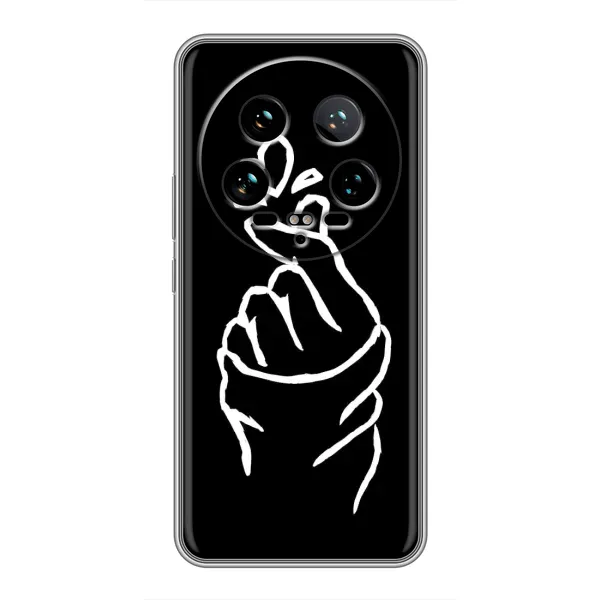 Чехол с рисунком «Сердце на черном» для Xiaomi 14 Ultra Чехол с рисунком «Сердце на черном» для Xiaomi 14 Ultra