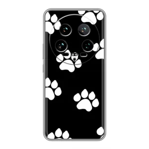 Бампер для Xiaomi 14 Ultra с картинкой "Песики" (Следы собак)