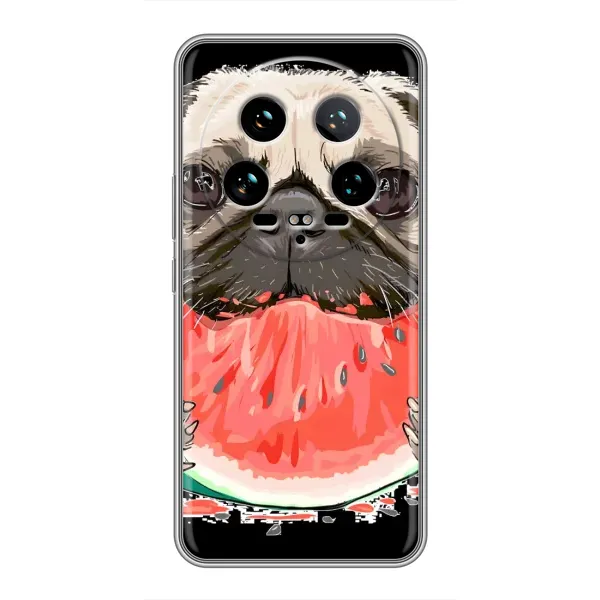 Чехол с рисунком «Смешной Мопс» для Xiaomi 14 Ultra Чехол с рисунком «Смешной Мопс» для Xiaomi 14 Ultra