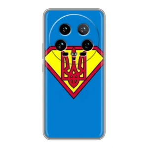 Чохол з картинкою (Патріотичний ГЕРБ) на Xiaomi 14 Ultra (Герб - супер герой)