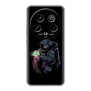 Силіконовый Чохол з принтом "Космонавти" на Xiaomi 14 Ultra (В руках земля)