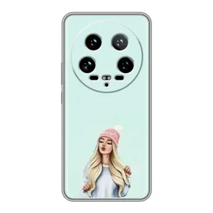 Силіконовый Чохол на Xiaomi 14 Ultra з картинкой Модных девушек (В шапці)