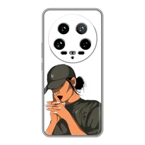Силіконовый Чохол на Xiaomi 14 Ultra з картинкой Модных девушек (У зеленому)