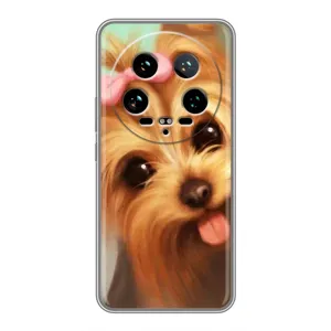 Чехол (ТПУ) Милые собачки для Xiaomi 14 Ultra (Йоршенский терьер)