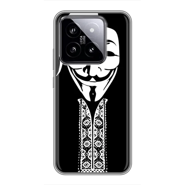 Чехол с рисунком «Анонимус» для Xiaomi 14 Чехол с рисунком «Анонимус» для Xiaomi 14