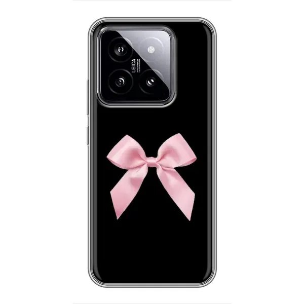 Чехол с рисунком «Бант на черном» для Xiaomi 14 Чехол с рисунком «Бант на черном» для Xiaomi 14