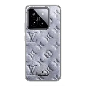 Текстурный Чехол Louis Vuitton для Сяоми 14 (Белый ЛВ)