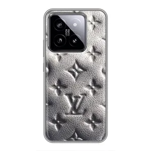 Текстурный Чехол Louis Vuitton для Сяоми 14 (Бежевый ЛВ)