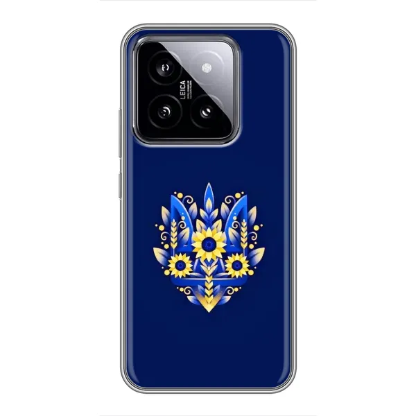 Чехол с рисунком «Цветущий Герб» для Xiaomi 14