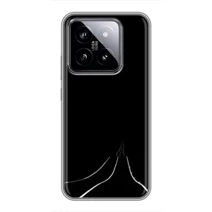 Чехол с картинками на черном фоне для Xiaomi 14 (Дорога)