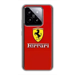 Силиконовый бампер с картинкой машины на Xiaomi 14 (Ferrari Logo)