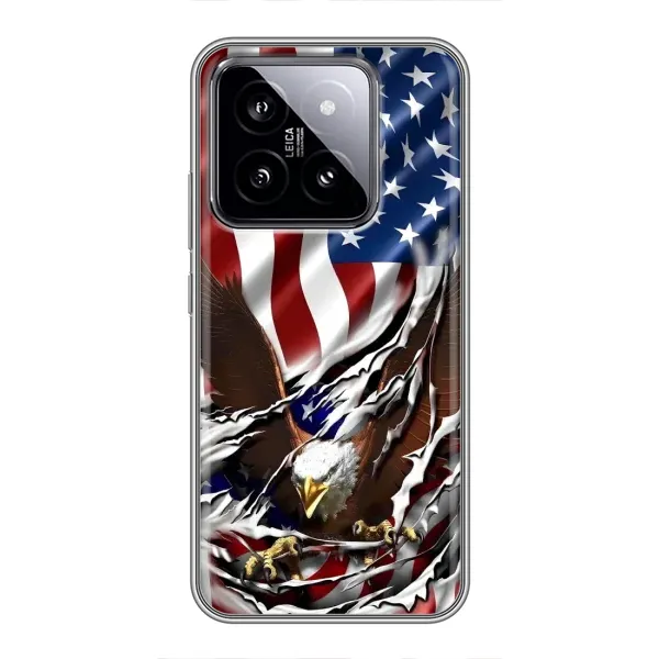 Чехол с рисунком «Флаг USA» для Xiaomi 14