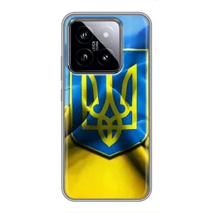 Чехол с картинкой (Патриотический ГЕРБ) на Xiaomi 14 (Герб и Флаг Украины)