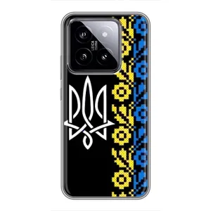 Силиконовый Чехол на Xiaomi 14 (Герб и вышыванка)
