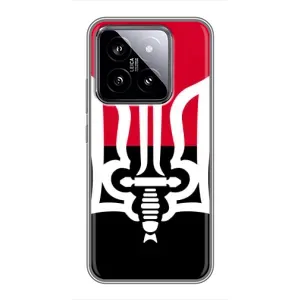 Чехлы УПА (Красно-Чёрный) на Xiaomi 14 (Герб Украины)