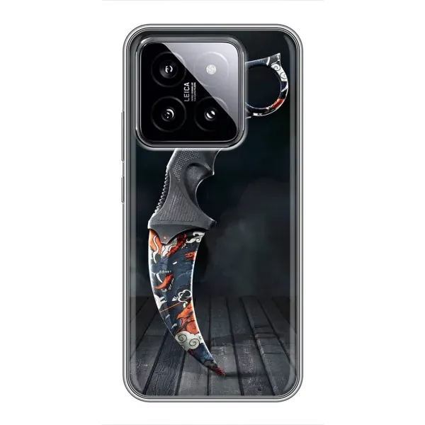 Чехол с рисунком «Кинжал КС ГО» для Xiaomi 14 Чехол с рисунком «Кинжал КС ГО» для Xiaomi 14