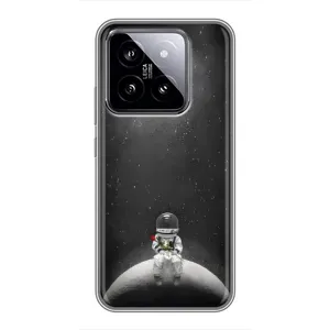 Силіконовый Чохол з принтом "Космонавти" на Xiaomi 14 (Космонавт романтик)