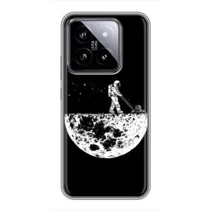 Силіконовый Чохол з принтом "Космонавти" на Xiaomi 14 (Космонавт)
