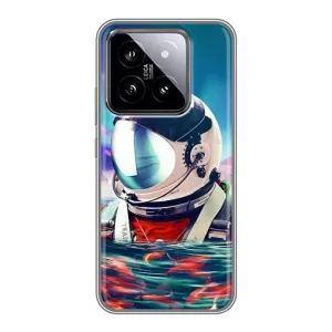Силіконовый Чохол з принтом "Космонавти" на Xiaomi 14 (Космонавт у воді)