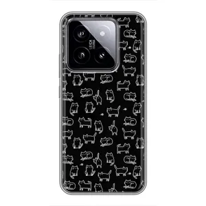 Чехол на тематику: Коты для Xiaomi 14 (Котики на черном)