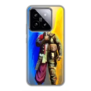 Чехол с картинкой (Патриотический КОЗАК) на Xiaomi 14 (Козак с крыльями)