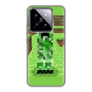 Чохли для Xiaomi 14 (Персонажі МайнКрафт) (Кріпер 2)