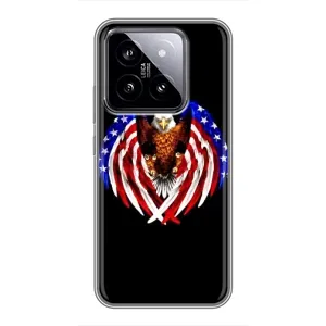Чехол Флаг USA для Xiaomi 14 (Крылья США)