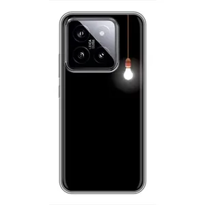 Чехол с картинками на черном фоне для Xiaomi 14 (Лампочка)