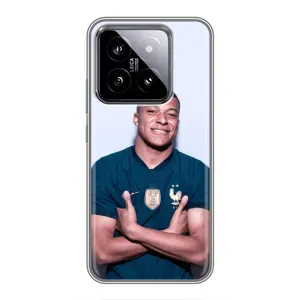Чохол (TPU) з Футболістом на Xiaomi 14 (Мбаппешичка)