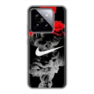 Силиконовый Чехол на Xiaomi 14 с картинкой Nike (Nike дым)