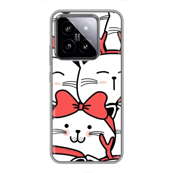 Чехол с рисунком «Новогодние котики» для Xiaomi 14 Чехол с рисунком «Новогодние котики» для Xiaomi 14