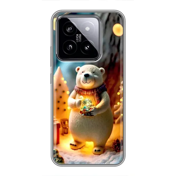 Чехол с рисунком «Новогодний ведмеженок» для Xiaomi 14