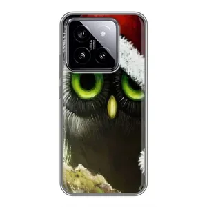 Чехлы с принтом СОВЫ для Xiaomi 14 (Новогодняя Сова)